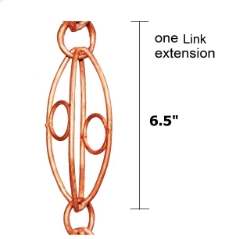 Picture of U-nitt Rain Chain Single Cup Extension #6001: one link extension