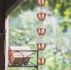 Picture of U-nitt Pure Copper Rain Chain: Fluted Ribbed Cup 8 - 1/2 ft (Whole Chain) #5555