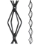 Picture of U-nitt 8-1/2 feet Black Diamond Rain Chain: 8.5 ft length #6002BLK