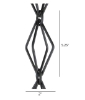 Picture of U-nitt 8-1/2 feet Black Aluminum Rain Chain: Diamond Link 8.5 ft length #6002BLK