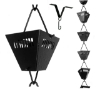 Picture of U-nitt  Rain Chain for Gutter: Square Joy Black;  Rough Surface; Length: 8.5 ft (Whole Chain) 3122BBLK