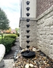 Picture of U-nitt  Rain Chain for Gutter: Square Jali Cup Black; Length: 8.5 ft (Whole Chain) 3121BLK