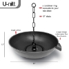 Picture of U-nitt 12" Rain Chain Anchoring Basin / Spill Bowl / Dish: with Attachment Chain, Black, #972BBLK