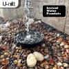 Picture of U-nitt 12" Rain Chain Anchoring Basin / Spill Bowl / Dish: with Attachment Chain, Black, #972BBLK