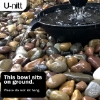 Picture of U-nitt 12" Rain Chain Anchoring Basin / Spill Bowl / Dish: with Attachment Chain, Black, #972BBLK