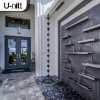 Picture of U-nitt 12" Rain Chain Anchoring Basin / Spill Bowl / Dish: with Attachment Chain, Black with Blue Patina, #972PA