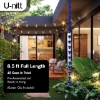 Picture of U-nitt Rain Chain for Roof Gutter Downspout, Water Catcher/Diverter, square blue 8 - 1/2 ft #5517BLU