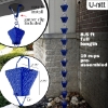 Picture of U-nitt Rain Chain for Roof Gutter Downspout, Water Catcher/Diverter, square blue 8 - 1/2 ft #5517BLU