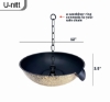Picture of U-nitt 12" Rain Chain Anchoring Basin / Spill Bowl / Dish: with Attachment Chain, Black with Gold, #972GD